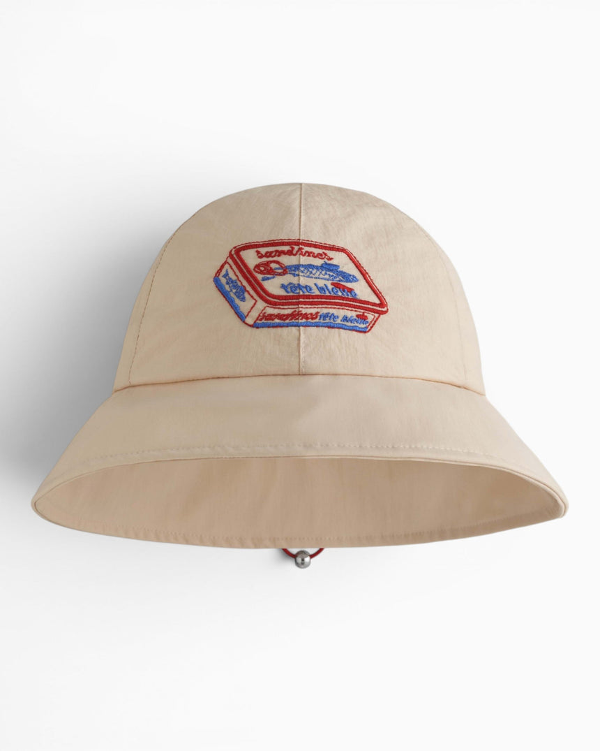 tête bleue Elie Sardines Bucket Hat Beige
