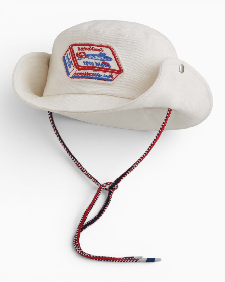 tête bleue Remy Sardine-Patch Safari Hat Off-White