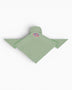 tête bleue Rielle Sardine-Patch Linen Blend Visor Bandana Green