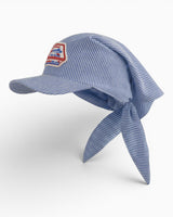 tête bleue Rielle Sardine-Patch Linen Blend Visor Bandana