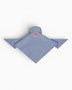 tête bleue Rielle Sardine-Patch Linen Blend Visor Bandana Navy