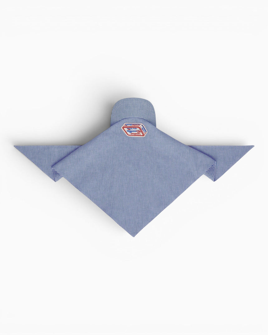tête bleue Rielle Sardine-Patch Linen Blend Visor Bandana Navy