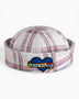 tête bleue Yvette Sailor Heart-Patch Dixie Cup - Hand-Drawn Plaid Linen Ecru