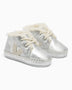 VEJA Baby Winter Light ZZ Leather Bebek Sneaker Silver/Pierre