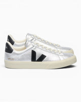 VEJA Campo Chromefree Leather Kadın Sneaker Silver/Black