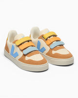 VEJA Small V-10 O.T. Leather Çocuk Sneaker Cashew/Aqua/Umber