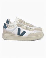 VEJA V-90 Leather Suede Logo Kadın Sneaker Extra White/California