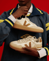 VEJA V-90 Leather Suede Logo Kadın Sneaker