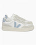 VEJA V-90 Leather Suede Logo Kadın Sneaker Extra White/Steel